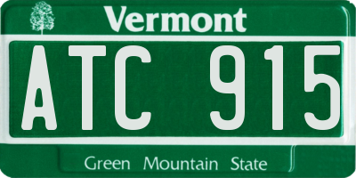 VT license plate ATC915