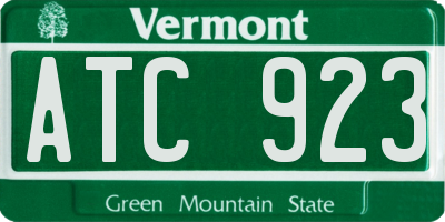 VT license plate ATC923