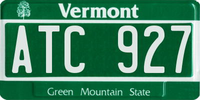 VT license plate ATC927