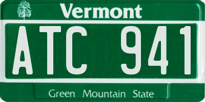 VT license plate ATC941