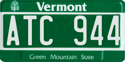 VT license plate ATC944