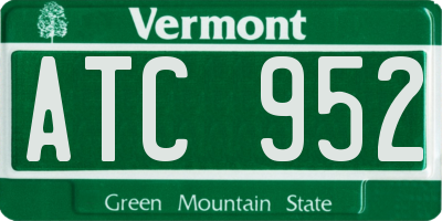 VT license plate ATC952