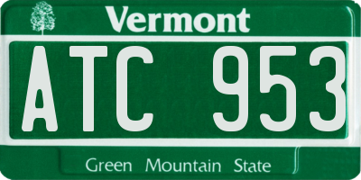VT license plate ATC953
