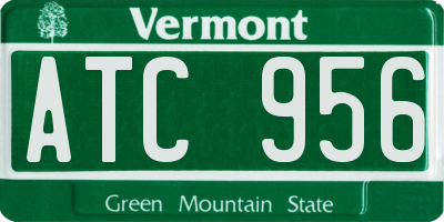VT license plate ATC956