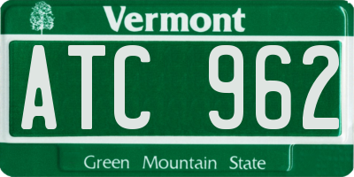 VT license plate ATC962