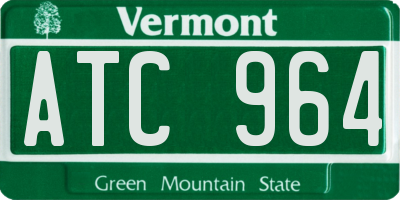 VT license plate ATC964