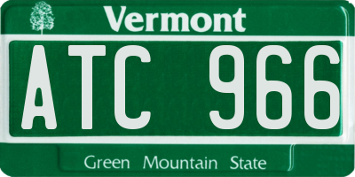 VT license plate ATC966