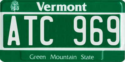 VT license plate ATC969