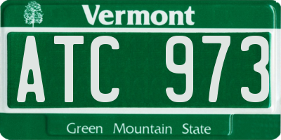 VT license plate ATC973