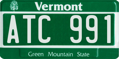 VT license plate ATC991