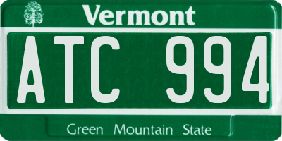 VT license plate ATC994