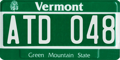 VT license plate ATD048