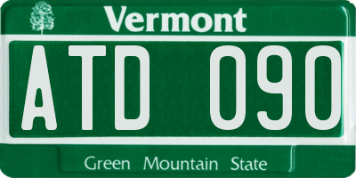 VT license plate ATD090