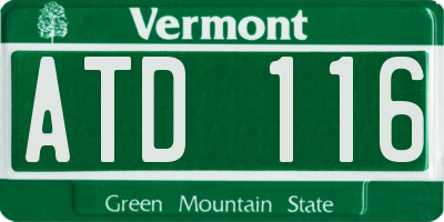 VT license plate ATD116