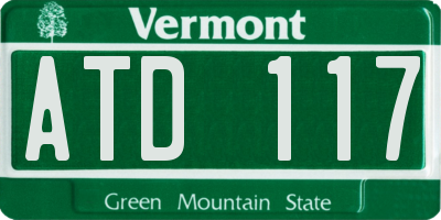 VT license plate ATD117