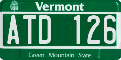 VT license plate ATD126