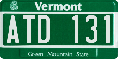 VT license plate ATD131