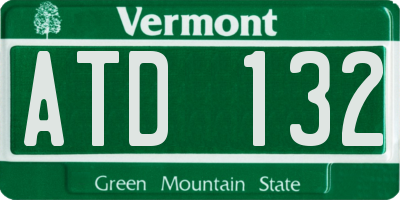 VT license plate ATD132