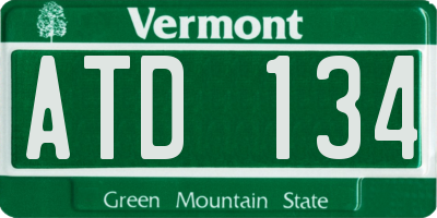 VT license plate ATD134