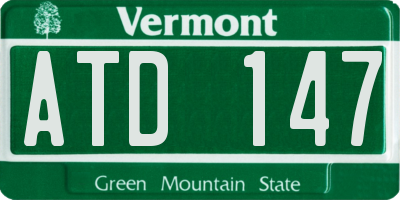 VT license plate ATD147