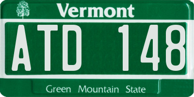 VT license plate ATD148