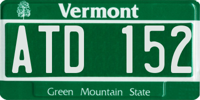 VT license plate ATD152