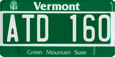 VT license plate ATD160
