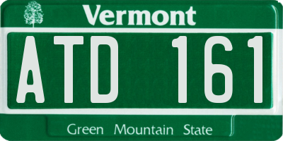 VT license plate ATD161