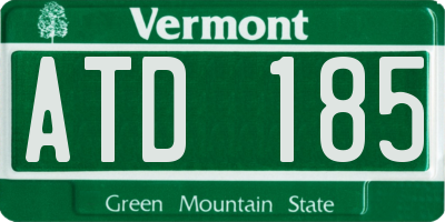 VT license plate ATD185