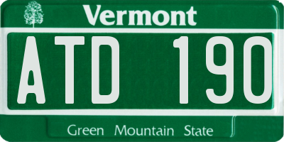 VT license plate ATD190
