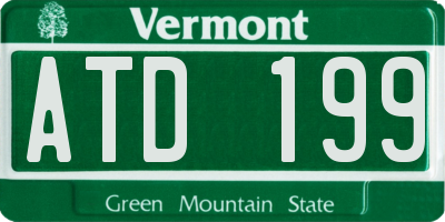 VT license plate ATD199