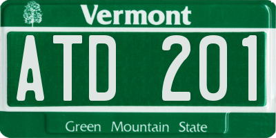 VT license plate ATD201