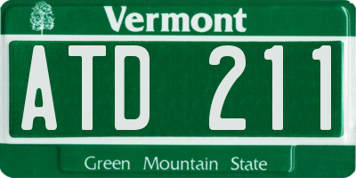 VT license plate ATD211