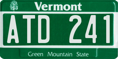 VT license plate ATD241