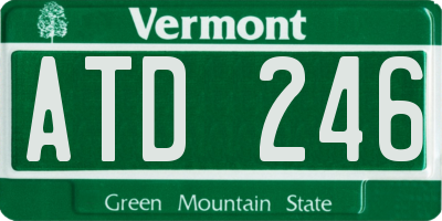 VT license plate ATD246