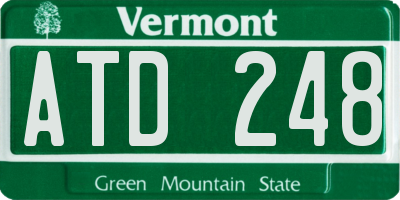 VT license plate ATD248
