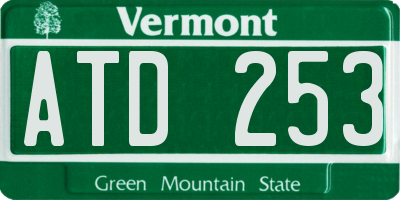 VT license plate ATD253