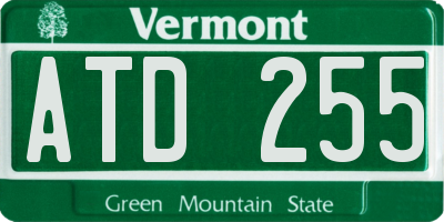 VT license plate ATD255