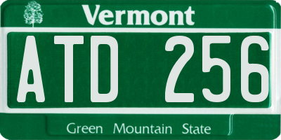 VT license plate ATD256