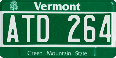 VT license plate ATD264
