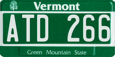 VT license plate ATD266