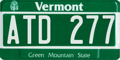 VT license plate ATD277