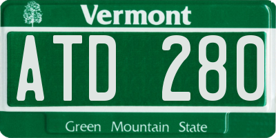 VT license plate ATD280