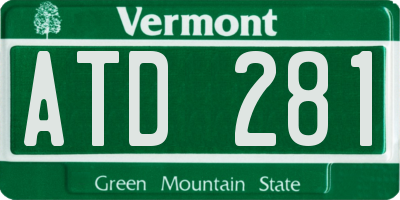VT license plate ATD281