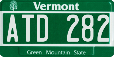 VT license plate ATD282