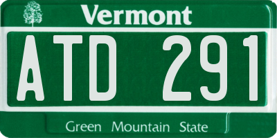 VT license plate ATD291