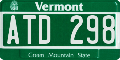 VT license plate ATD298