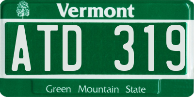 VT license plate ATD319