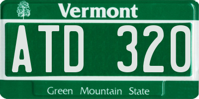 VT license plate ATD320