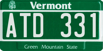 VT license plate ATD331